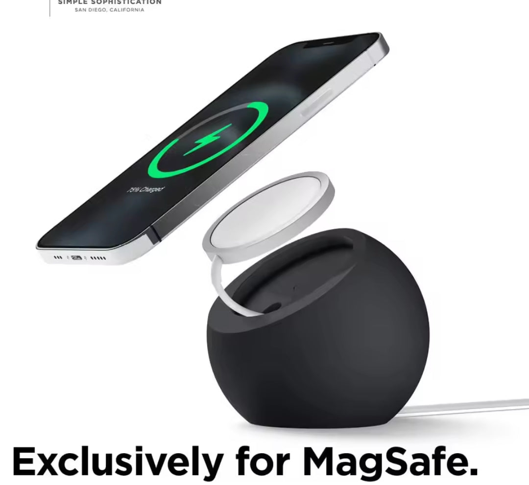 Wireless Charging Desk Base, Silicone Holder for iPhone Magneto